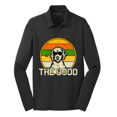 The Dood Retro Dog Silk Touch Performance Long Sleeve Polo