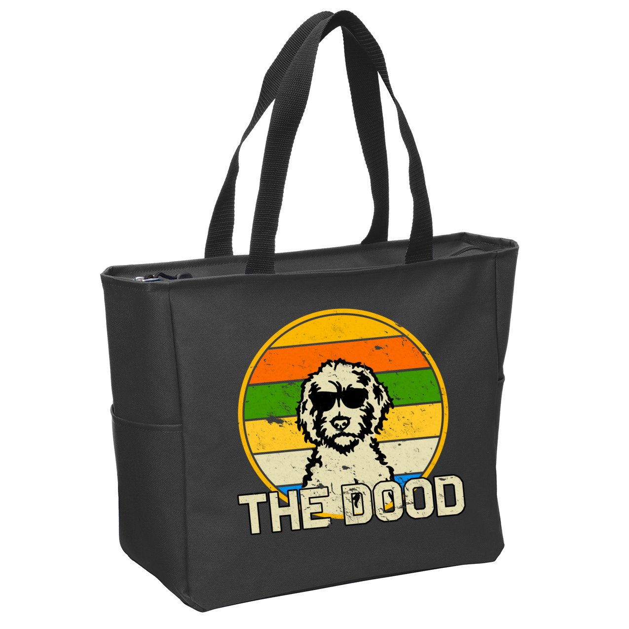 The Dood Retro Dog Zip Tote Bag