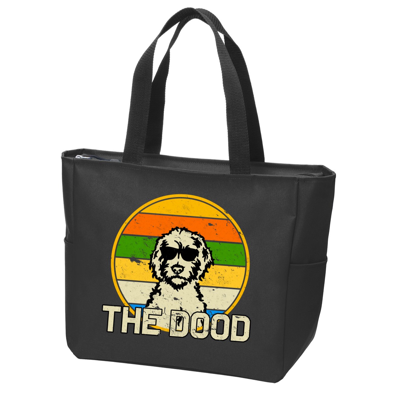 The Dood Retro Dog Zip Tote Bag