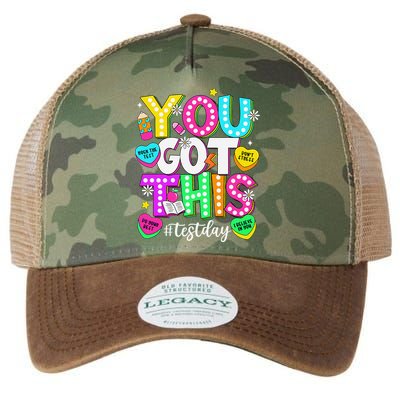 Test Day Rock The Test Teacher Testing Day You Got This Legacy Tie Dye Trucker Hat