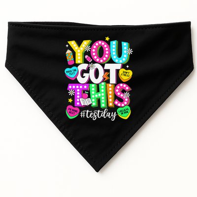 Test Day Rock The Test Teacher Testing Day You Got This USA-Made Doggie Bandana