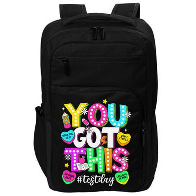 Test Day Rock The Test Teacher Testing Day You Got This Impact Tech Backpack