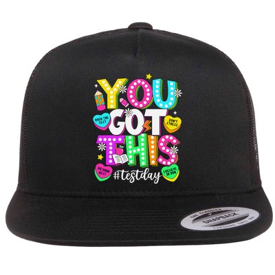 Test Day Rock The Test Teacher Testing Day You Got This Flatbill Hat