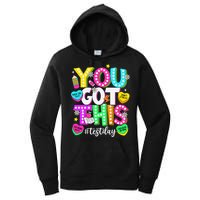 Test Day Rock The Test Teacher Testing Day You Got This Women's Pullover Hoodie