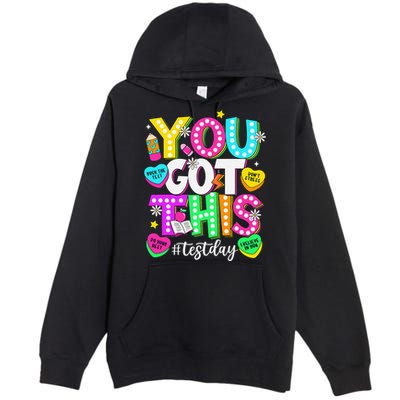 Test Day Rock The Test Teacher Testing Day You Got This Premium Pullover Hoodie