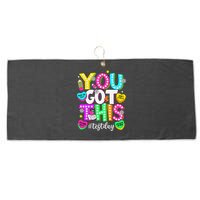 Test Day Rock The Test Teacher Testing Day You Got This Large Microfiber Waffle Golf Towel