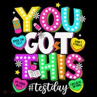 Test Day Rock The Test Teacher Testing Day You Got This Youth Performance Sprint T-Shirt