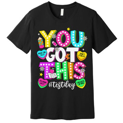Test Day Rock The Test Teacher Testing Day You Got This Premium T-Shirt