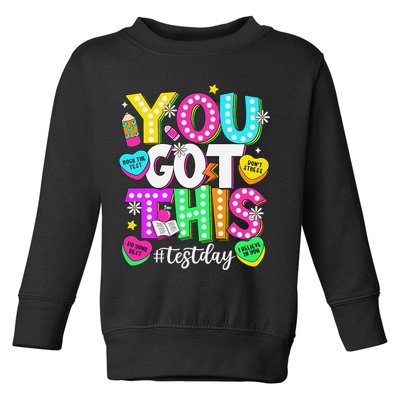 Test Day Rock The Test Teacher Testing Day You Got This Toddler Sweatshirt