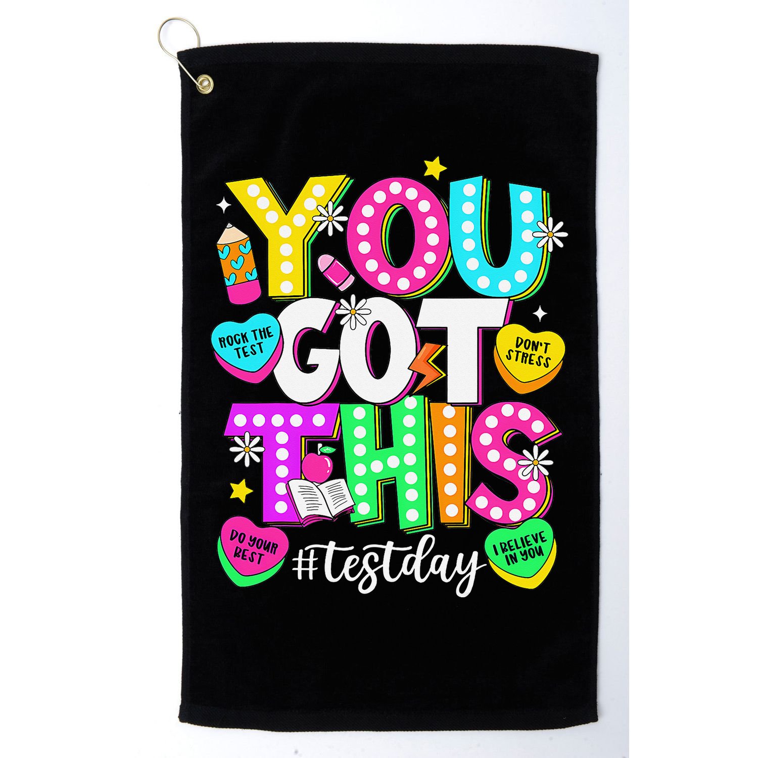 Test Day Rock The Test Teacher Testing Day You Got This Golf Towel