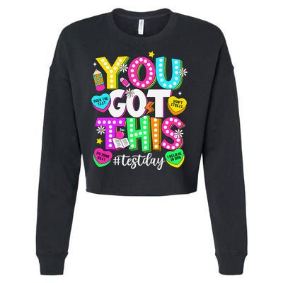 Test Day Rock The Test Teacher Testing Day You Got This Cropped Pullover Crew