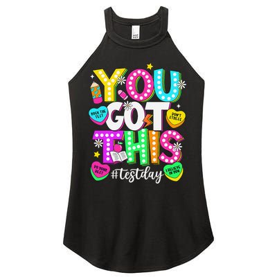 Test Day Rock The Test Teacher Testing Day You Got This Women's Perfect Tri Rocker Tank