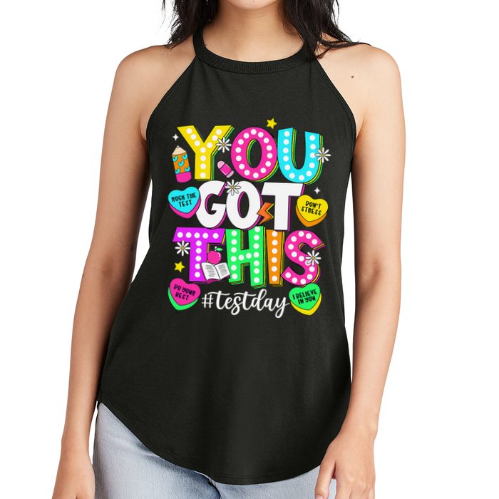 Test Day Rock The Test Teacher Testing Day You Got This Women's Perfect Tri Rocker Tank