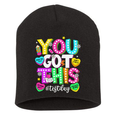 Test Day Rock The Test Teacher Testing Day You Got This Short Acrylic Beanie