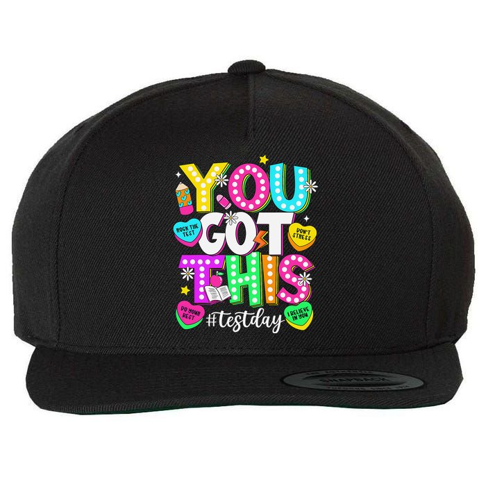 Test Day Rock The Test Teacher Testing Day You Got This Wool Snapback Cap