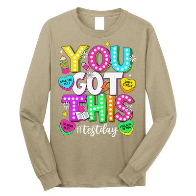 Test Day Rock The Test Teacher Testing Day You Got This Long Sleeve Shirt