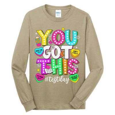 Test Day Rock The Test Teacher Testing Day You Got This Tall Long Sleeve T-Shirt