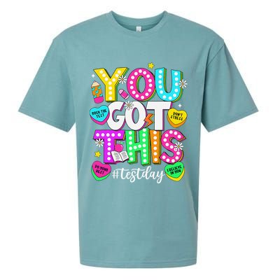 Test Day Rock The Test Teacher Testing Day You Got This Sueded Cloud Jersey T-Shirt