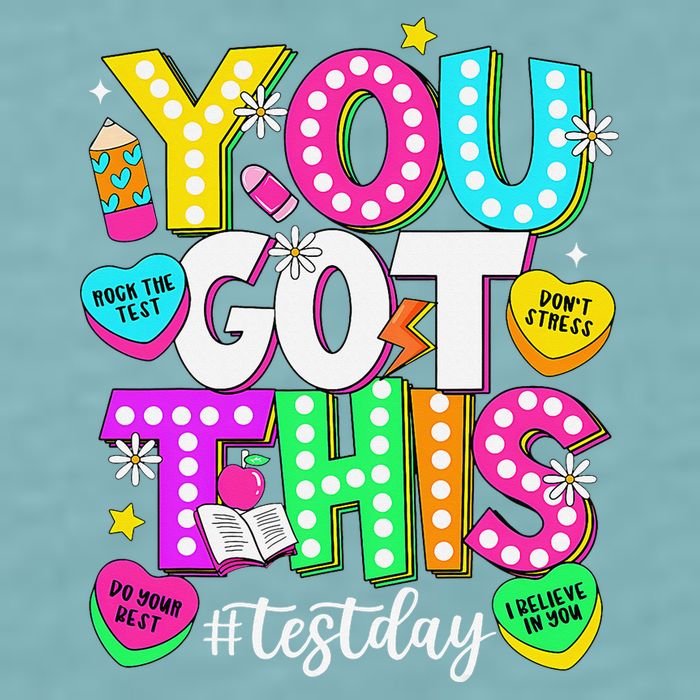 Test Day Rock The Test Teacher Testing Day You Got This Sueded Cloud Jersey T-Shirt