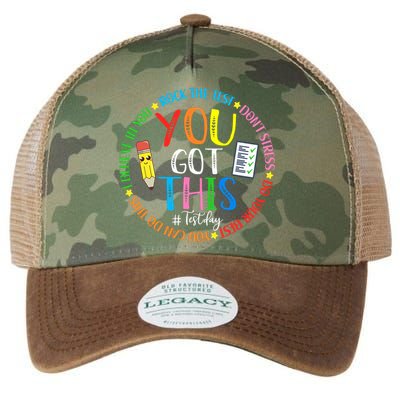 Test Day Rock The Test Teacher Testing Day You Got This Legacy Tie Dye Trucker Hat