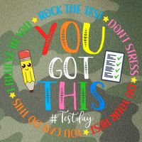 Test Day Rock The Test Teacher Testing Day You Got This Legacy Tie Dye Trucker Hat