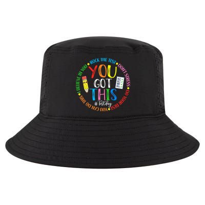 Test Day Rock The Test Teacher Testing Day You Got This Cool Comfort Performance Bucket Hat