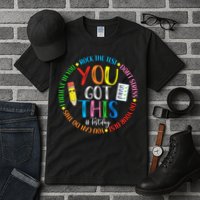 Test Day Rock The Test Teacher Testing Day You Got This Tall T-Shirt
