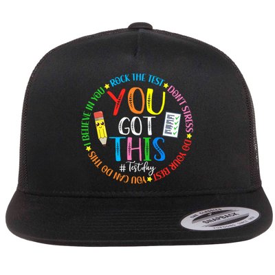 Test Day Rock The Test Teacher Testing Day You Got This Flatbill Hat
