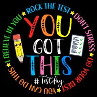 Test Day Rock The Test Teacher Testing Day You Got This 16 in Basic Backpack