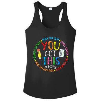 Test Day Rock The Test Teacher Testing Day You Got This Ladies PosiCharge Competitor Racerback Tank