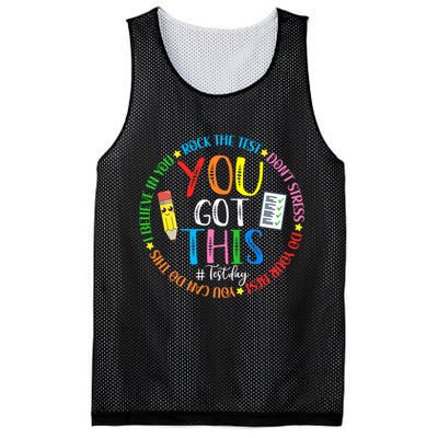 Test Day Rock The Test Teacher Testing Day You Got This Mesh Reversible Basketball Jersey Tank
