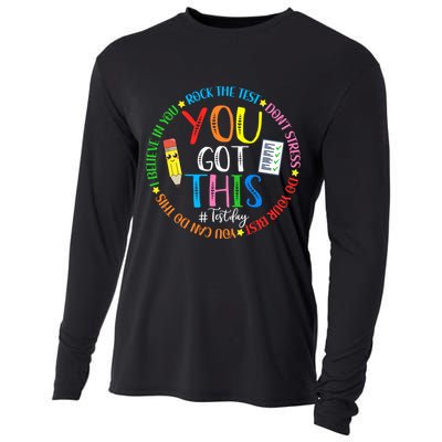 Test Day Rock The Test Teacher Testing Day You Got This Cooling Performance Long Sleeve Crew