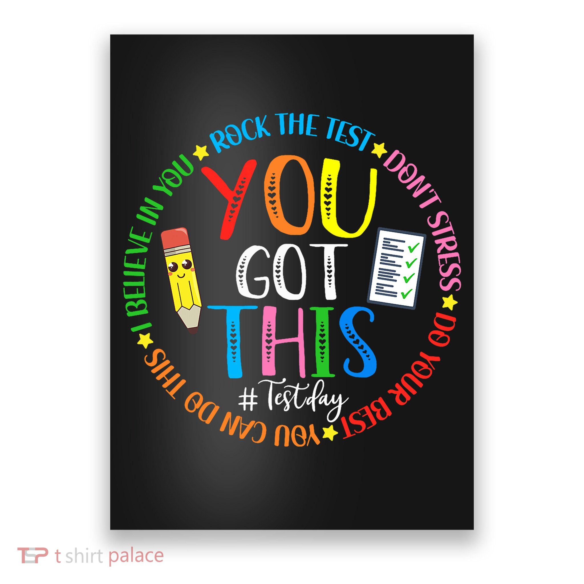 Test Day Rock The Test Teacher Testing Day You Got This Poster