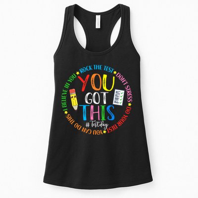 Test Day Rock The Test Teacher Testing Day You Got This Womens Tank Top