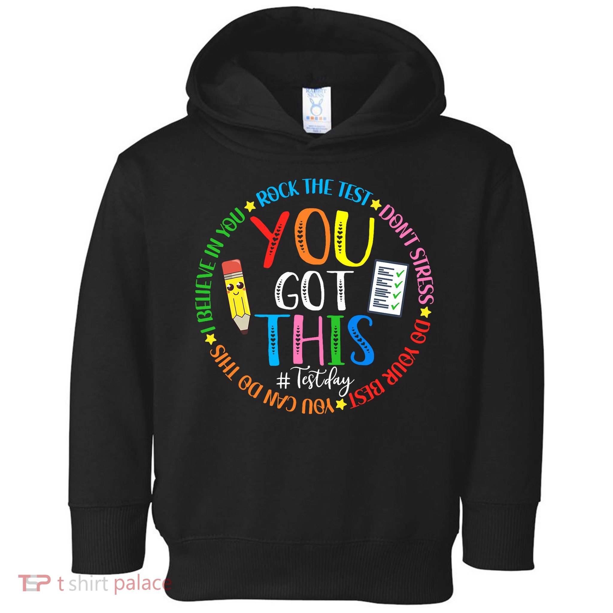 Test Day Rock The Test Teacher Testing Day You Got This Toddler Hoodie