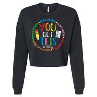 Test Day Rock The Test Teacher Testing Day You Got This Cropped Pullover Crew