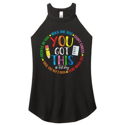 Test Day Rock The Test Teacher Testing Day You Got This Women's Perfect Tri Rocker Tank