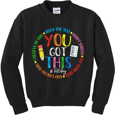 Test Day Rock The Test Teacher Testing Day You Got This Kids Sweatshirt