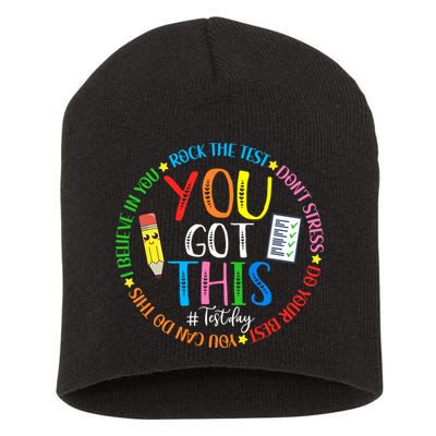 Test Day Rock The Test Teacher Testing Day You Got This Short Acrylic Beanie