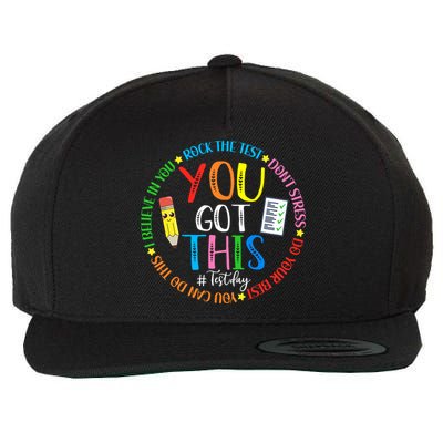 Test Day Rock The Test Teacher Testing Day You Got This Wool Snapback Cap