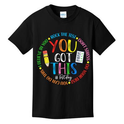 Test Day Rock The Test Teacher Testing Day You Got This Kids T-Shirt