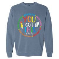 Test Day Rock The Test Teacher Testing Day You Got This Garment-Dyed Sweatshirt