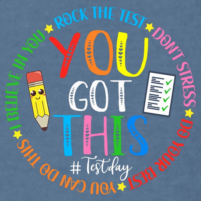 Test Day Rock The Test Teacher Testing Day You Got This Garment-Dyed Sweatshirt