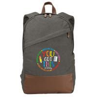 Test Day Rock The Test Teacher Testing Day You Got This Cotton Canvas Backpack