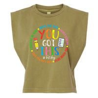 Test Day Rock The Test Teacher Testing Day You Got This Garment-Dyed Women's Muscle Tee