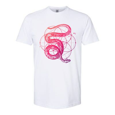 The Dharma Store Sacred Geometry Seed Of Life Snake Gift Softstyle® CVC T-Shirt