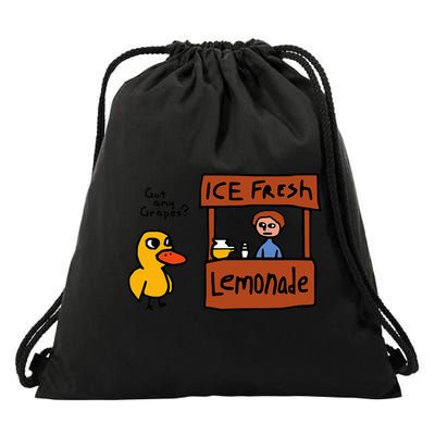 The Duck Song Got Any Grapes Funny Meme Drawstring Bag