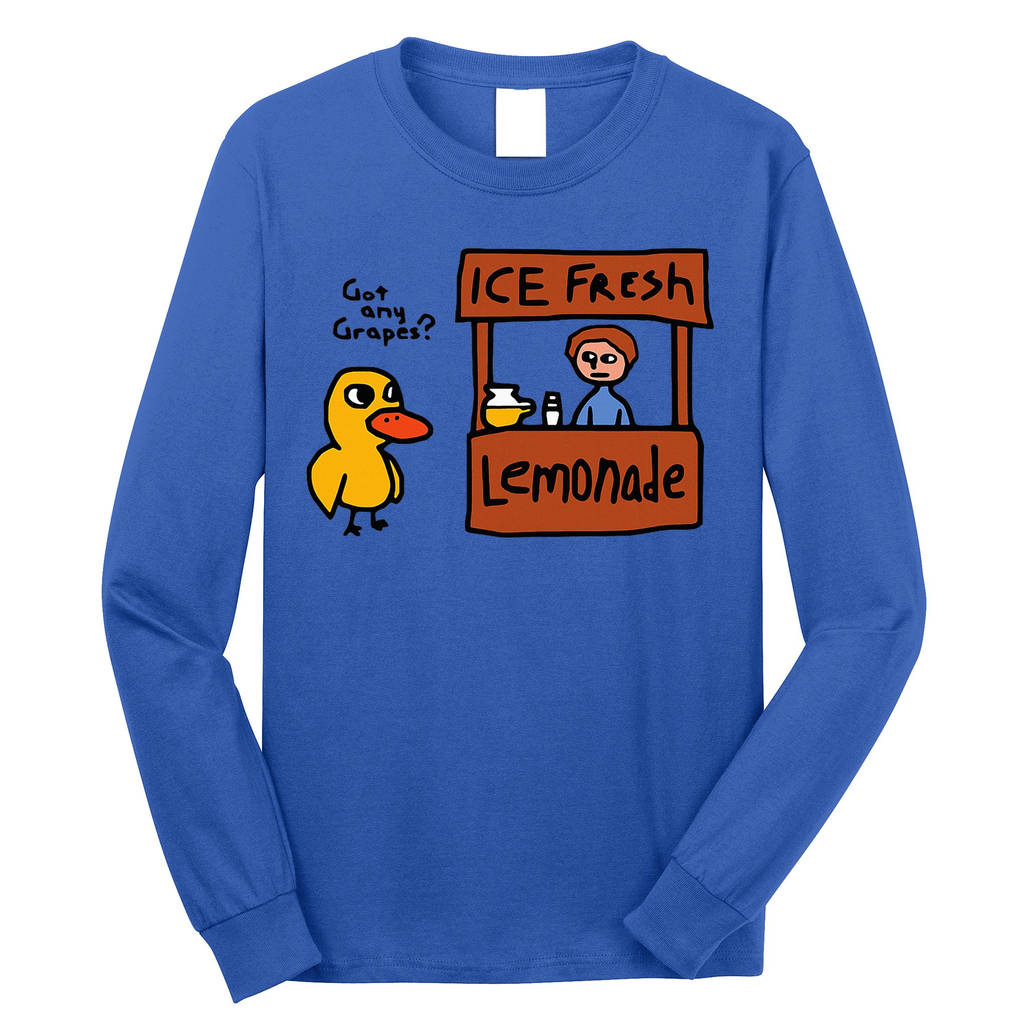 The Duck Song Got Any Grapes Funny Meme Long Sleeve Shirt