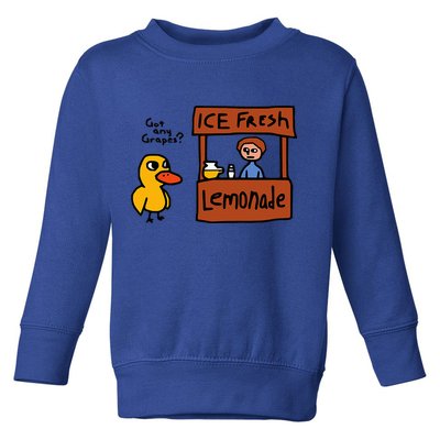 The Duck Song Got Any Grapes Funny Meme Toddler Sweatshirt