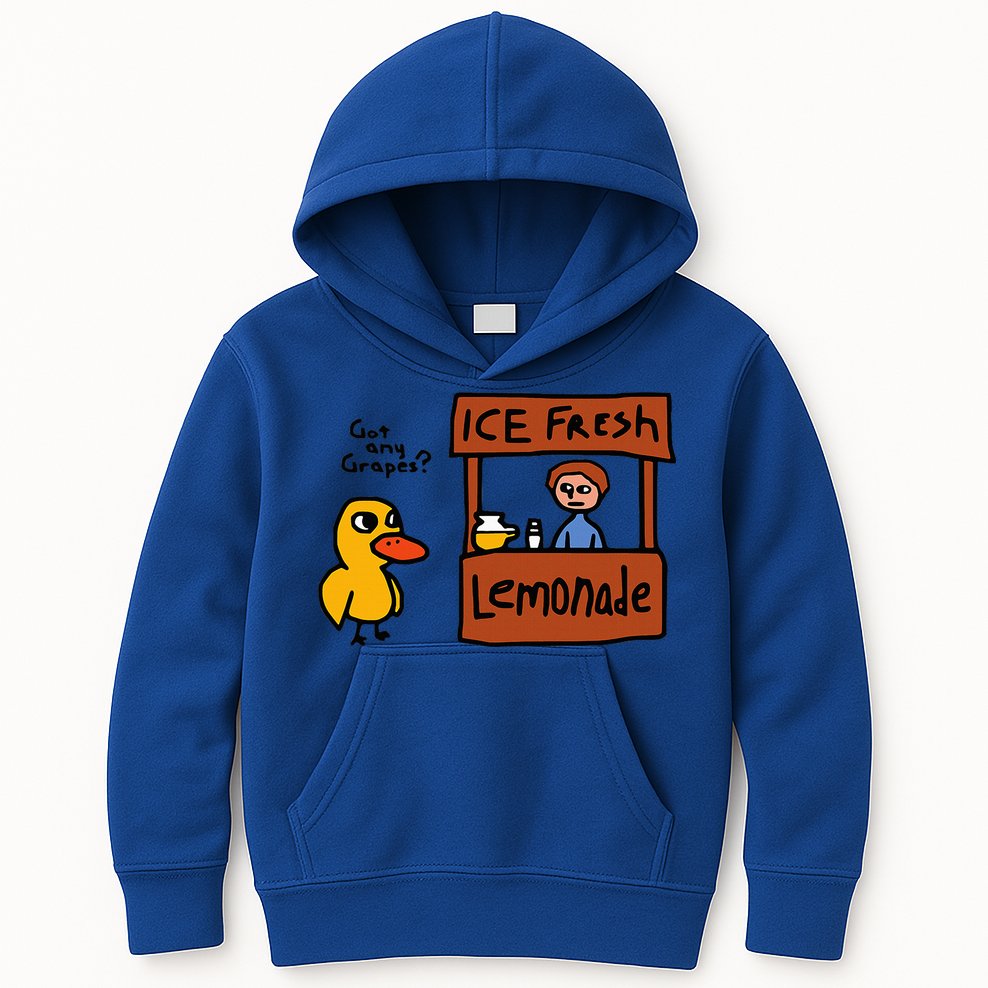 The Duck Song Got Any Grapes Funny Meme Kids Hoodie